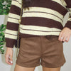SHORTS FLORA MARRONE
