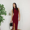 OLIVIA DRESS BORDEAUX